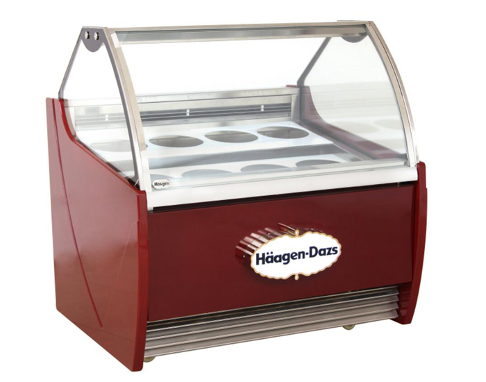 弧形冰淇淋桶裝展示柜